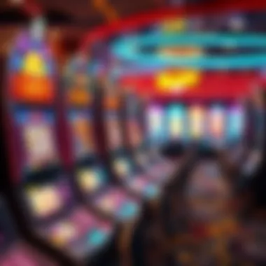 A vibrant online casino interface showcasing various slot machines