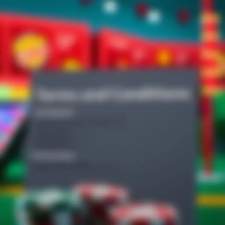 Infographic illustrating terms and conditions of no deposit offers