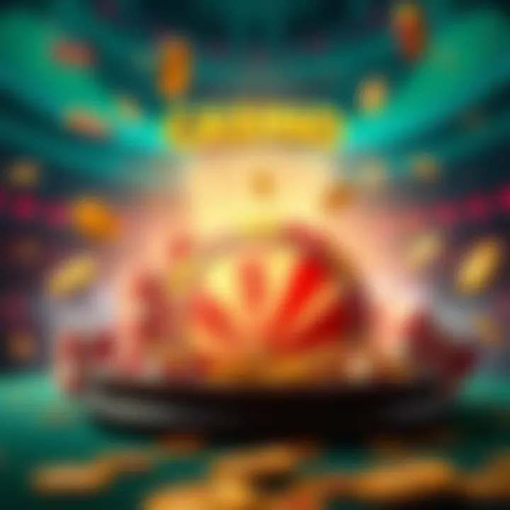 Conceptual illustration of online casino bonuses