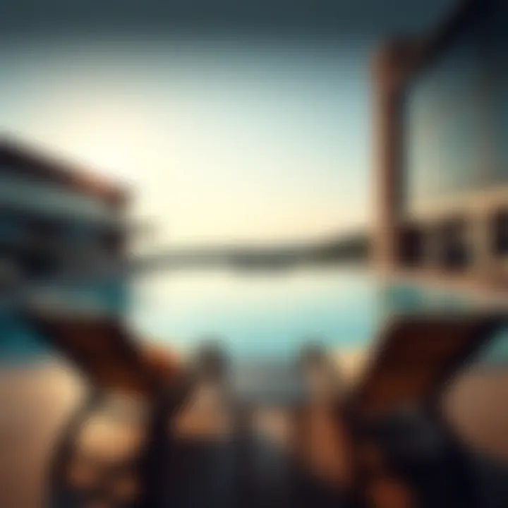 Pool area of Foxwoods hotel