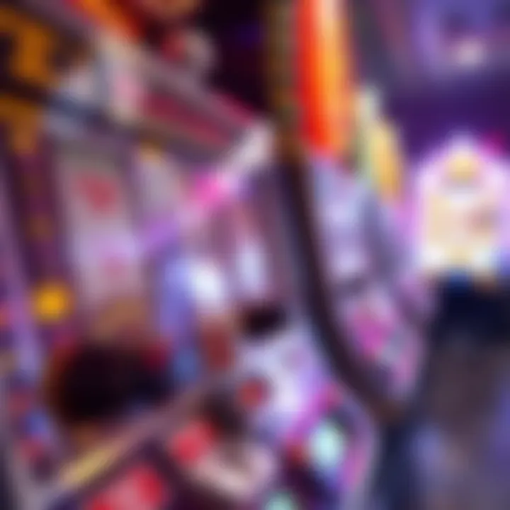 Close-up of a popular slot machine with unique features