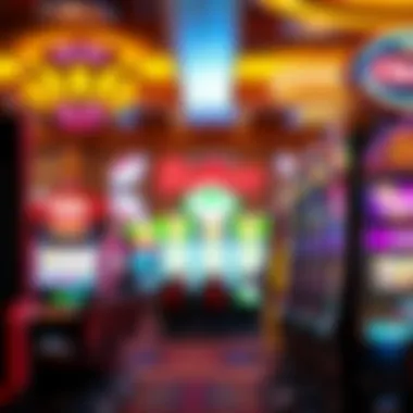 Vibrant slot machine display in a Reno casino