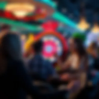 A detailed view of players enjoying the Wheel of Fortune experience online, highlighting the social aspect of the game.