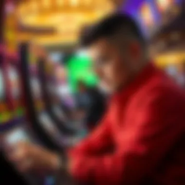 A strategic player analyzing slot game statistics