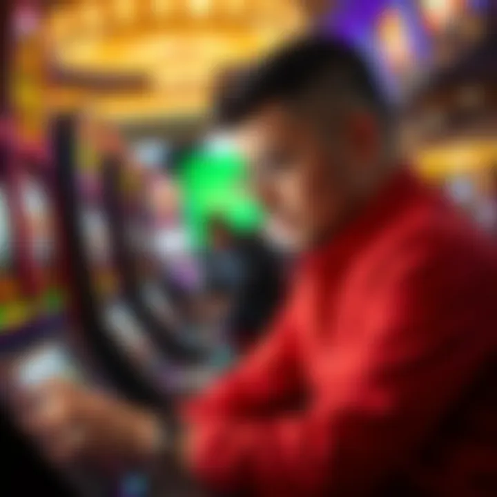 A strategic player analyzing slot game statistics