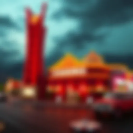 Map showing the location of Red Dog Casino