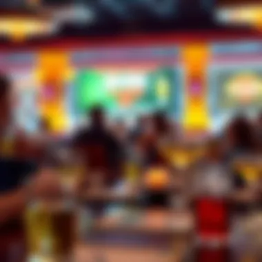 Entertainment setting during happy hour at Rivers Casino