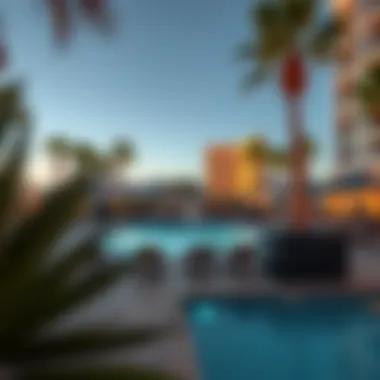 Relaxing pool area at South Pointe Hotel and Casino