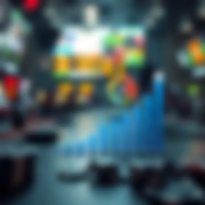 A graph depicting growth in sports betting revenue