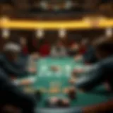 Texas Hold'em gameplay on a digital platform