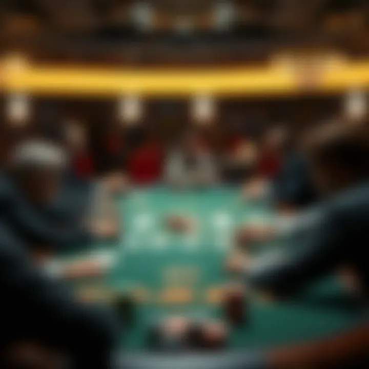 Texas Hold'em gameplay on a digital platform