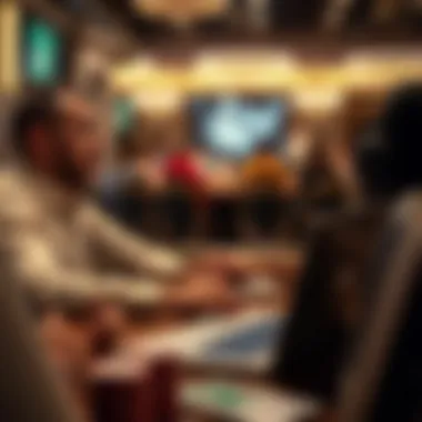 User enjoying Texas Hold'em on a laptop