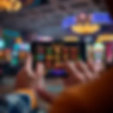 Player engaging with a high-paying online slot interface on a device