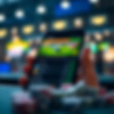 A close-up of a digital betting interface on a smartphone