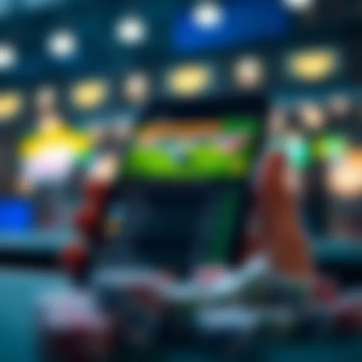 A close-up of a digital betting interface on a smartphone