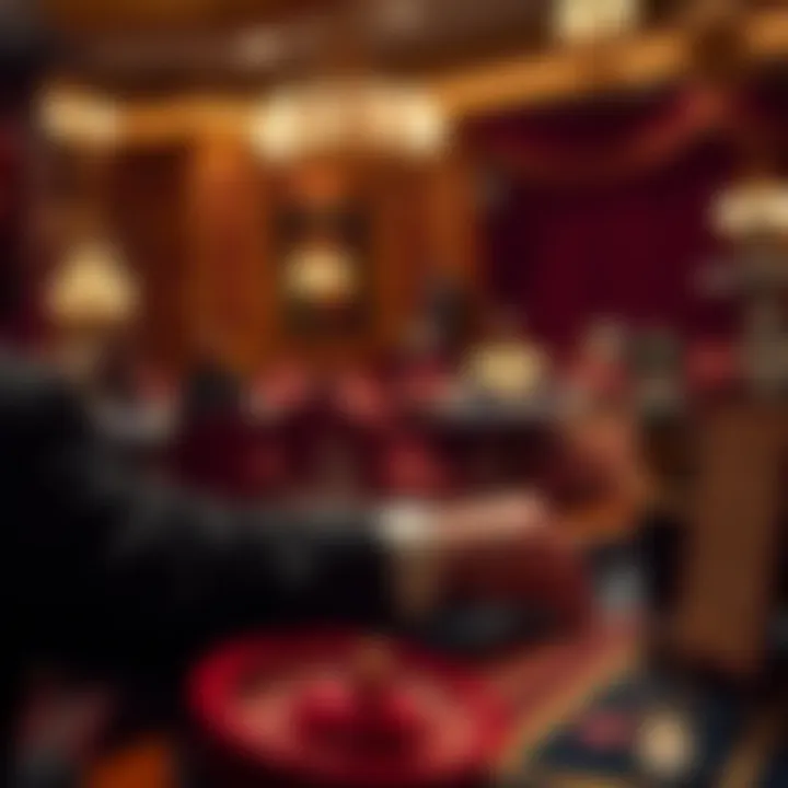 A focused player placing bets on a roulette table