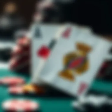 A close-up view of playing cards showcasing the Ace and King
