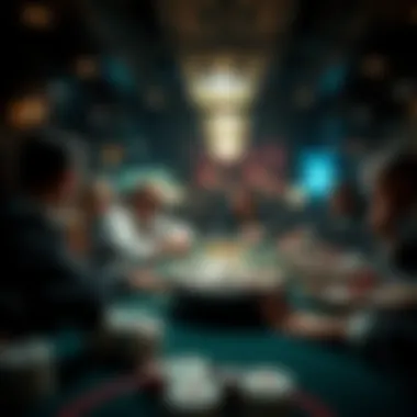 A historic depiction of early gambling scenes from the blackjack era