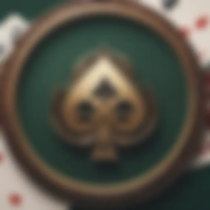 Iconic symbols representing poker culture