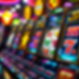 A colorful array of vibrant slot machine symbols