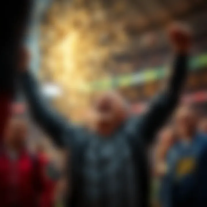 Victorious bettor celebrating