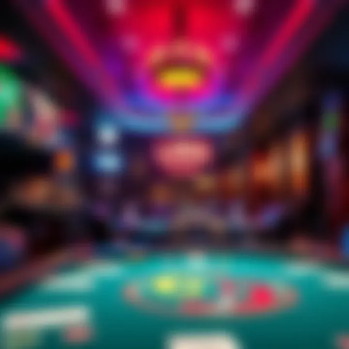 Interior view showcasing the vibrant atmosphere of The Lodge Poker Club