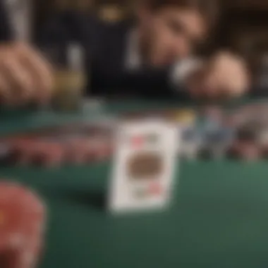 Elegant blackjack table setup