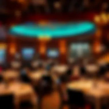 Dining area with exquisite culinary offerings and ambiance