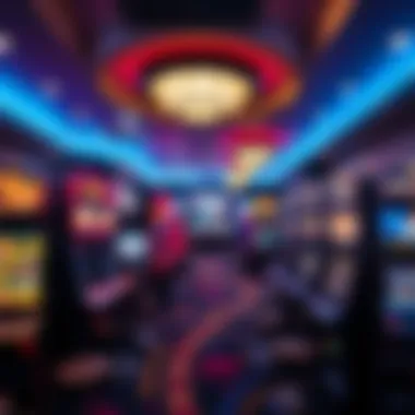 Interior gaming area filled with slot machines and vibrant atmosphere