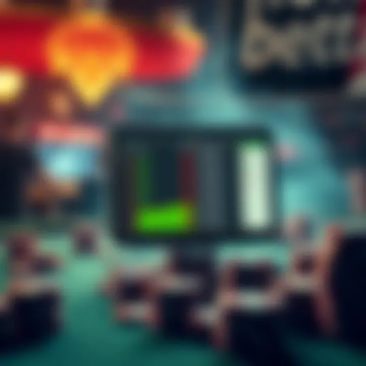 Conceptual illustration of online betting strategies