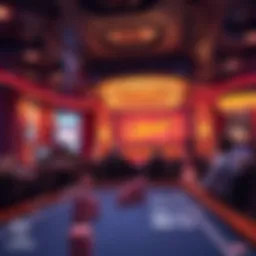 Illustration depicting high-stakes gaming ambiance