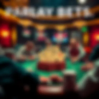 Conceptual illustration of parlay bets and their mechanics