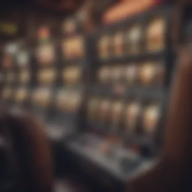 Psychology Behind Slot Machine Popularity An illustration depicting the psychological aspects of slot machine gaming, emphasizing excitement and risk.