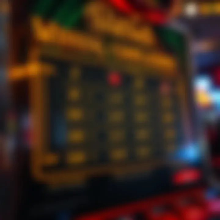 Detailed view of the game’s paytable showcasing winning combinations.