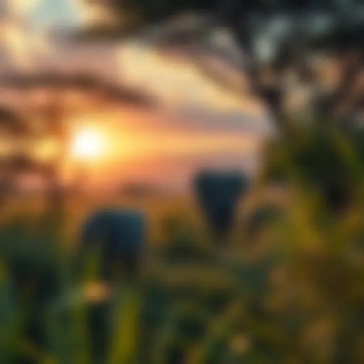 Majestic wildlife scene representing the African safari