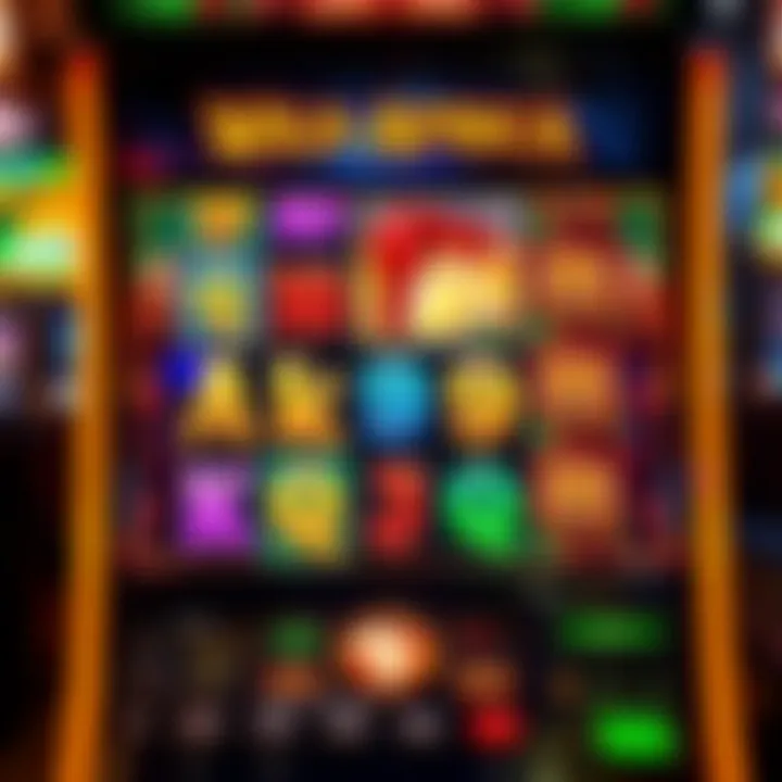 Colorful graphics of the Wild Africa slot machine interface